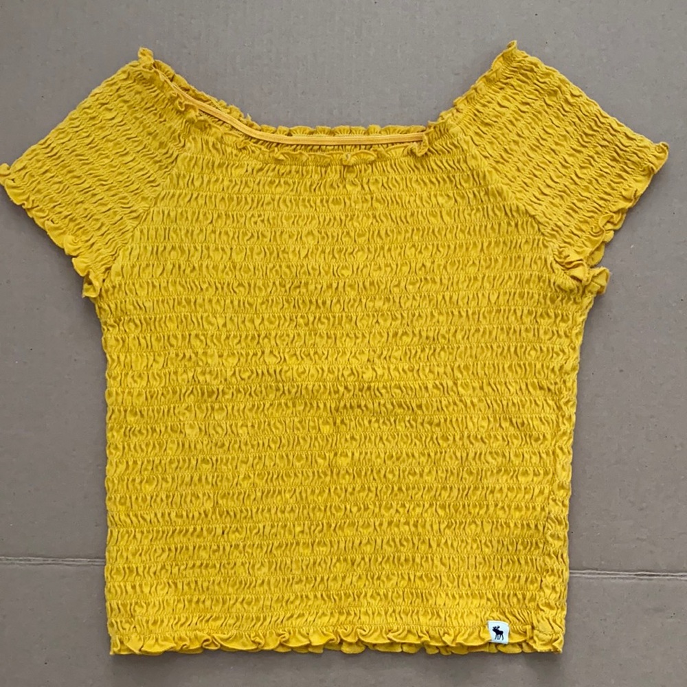 Abercrombie Kids yellow cropped shirt, 13/14